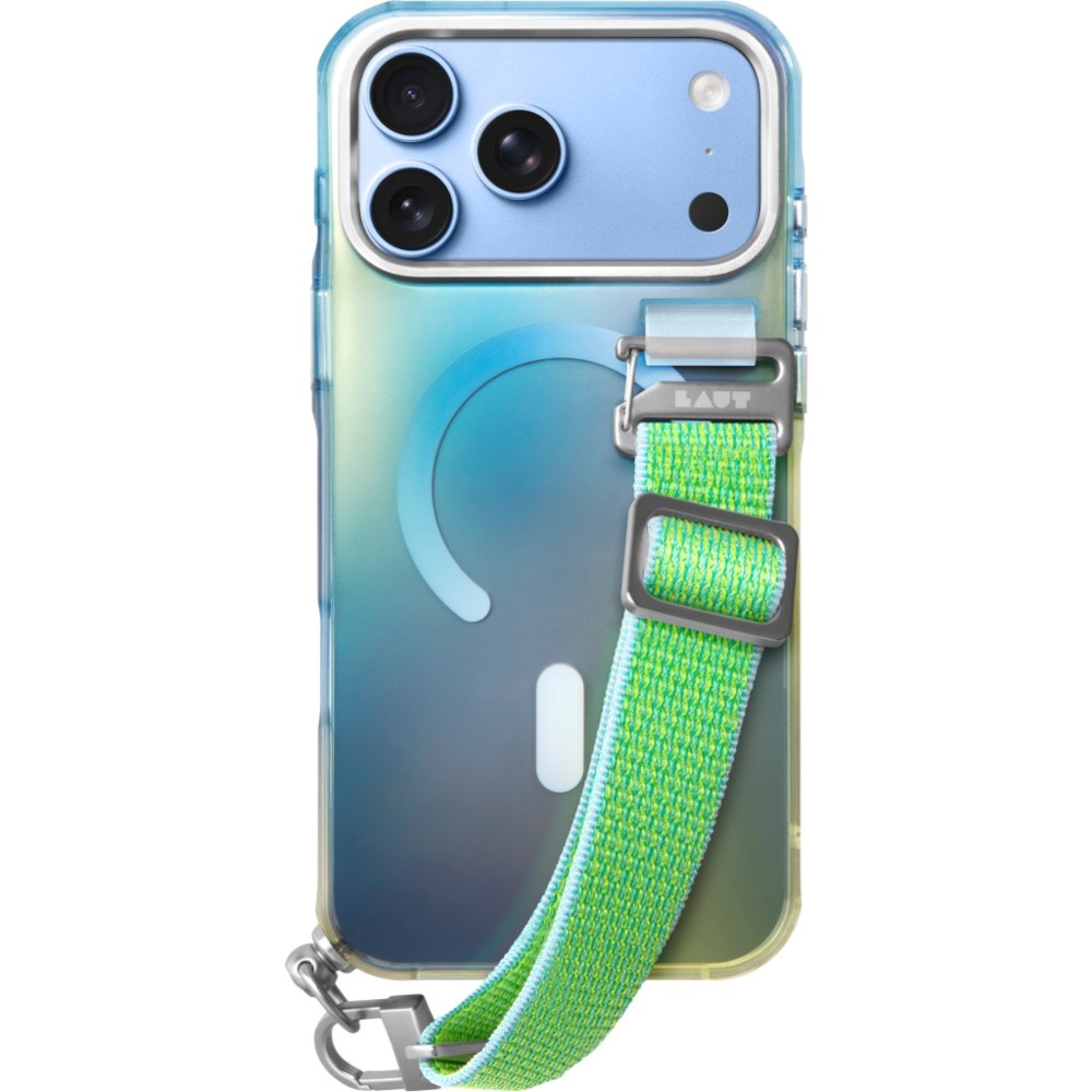 iPhone 18 Pro / 17 Pro LAUT NEON DREAM Case w. Strap - MagSafe Compatible - Trippy Tide