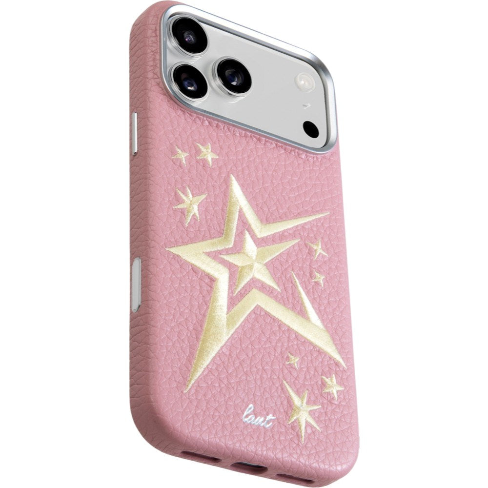 iPhone 18 Pro Max / 17 Pro Max LAUT TWINE EDGE Case w. Strap - MagSafe Compatible - Pink Crush Star