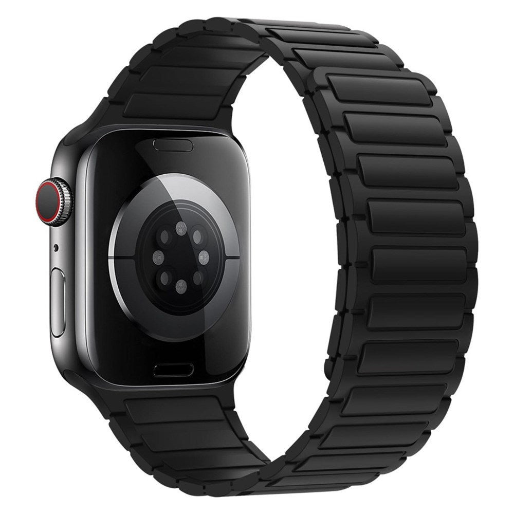 Apple Watch (42/44/45/46/49 mm) Lippa Magnetic Silicone Strap - Black