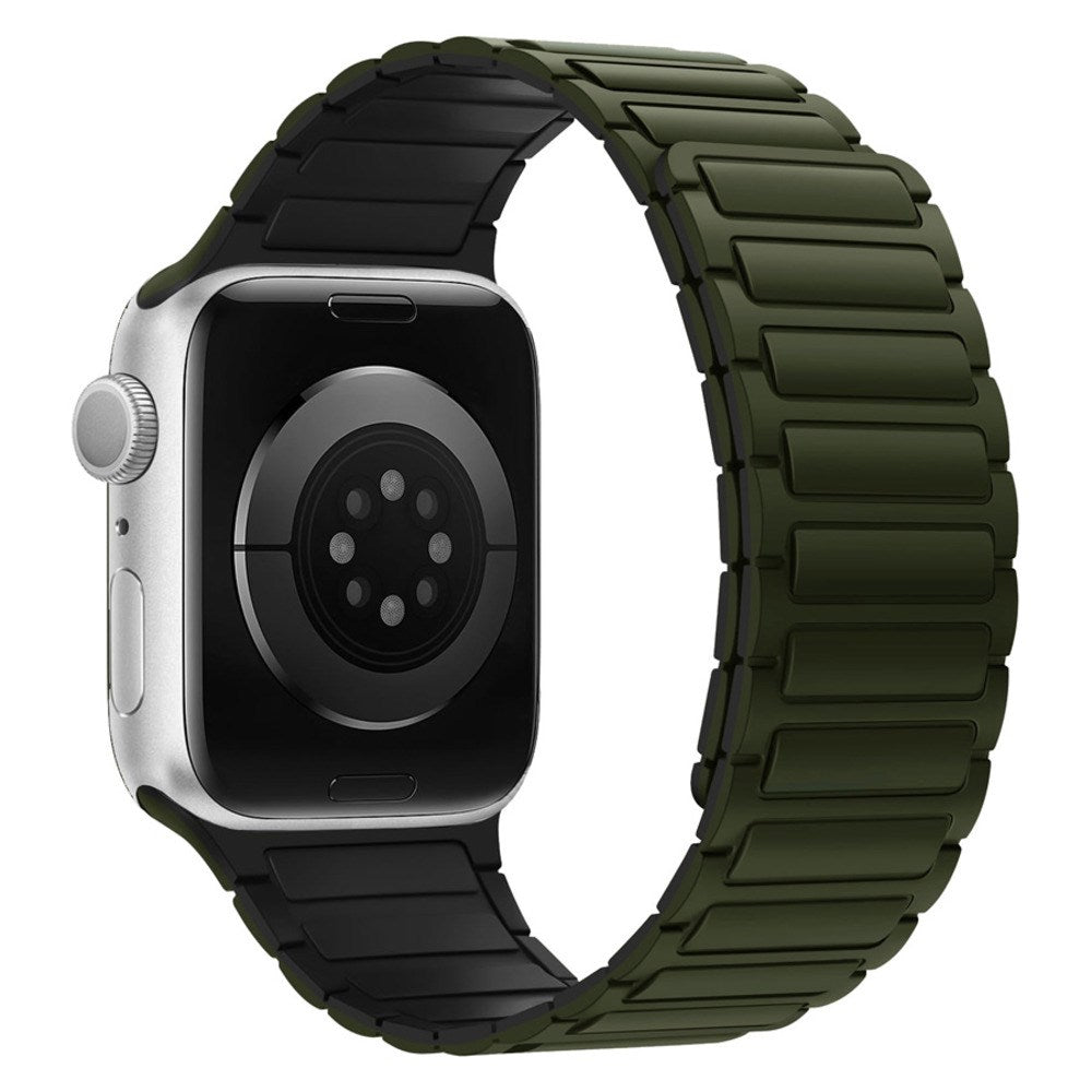 Apple Watch (42/44/45/46/49 mm) Lippa Magnetic Silicone Strap - Dark Green