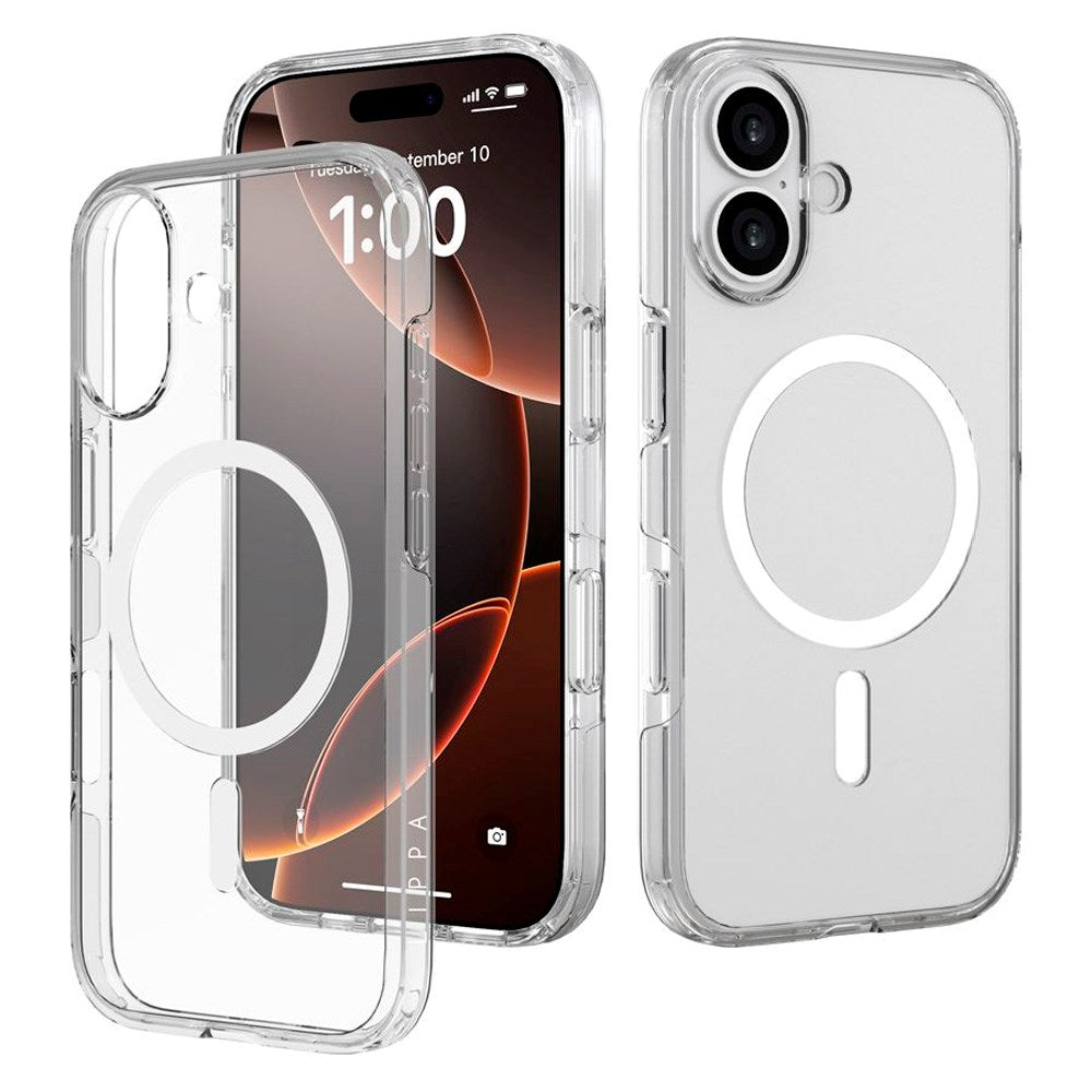 iPhone 17 Lippa Hybrid Plastic Case - MagSafe Compatible - Transparent / White
