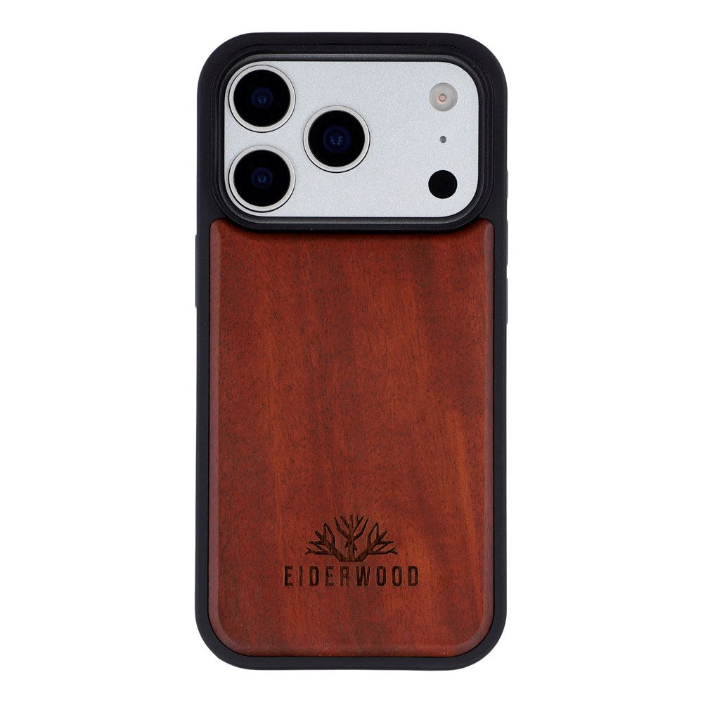 EIDERWOOD iPhone 17 Pro Magnetic Wood Case - MagSafe Compatible - Rosewood