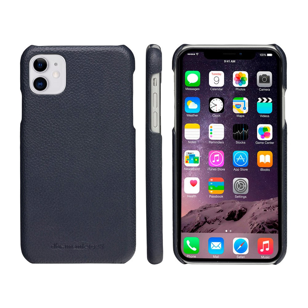 iPhone 11 dbramante1928 Lynge 2-in-1 Genuine Leather Flip Case - Pebbled Blue