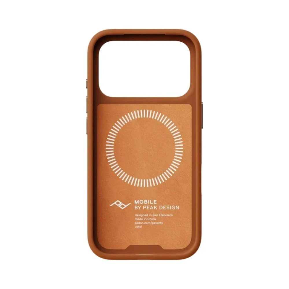 iPhone 18 Pro Max Peak Design Everyday Case - MagSafe Compatible - Amber Leather