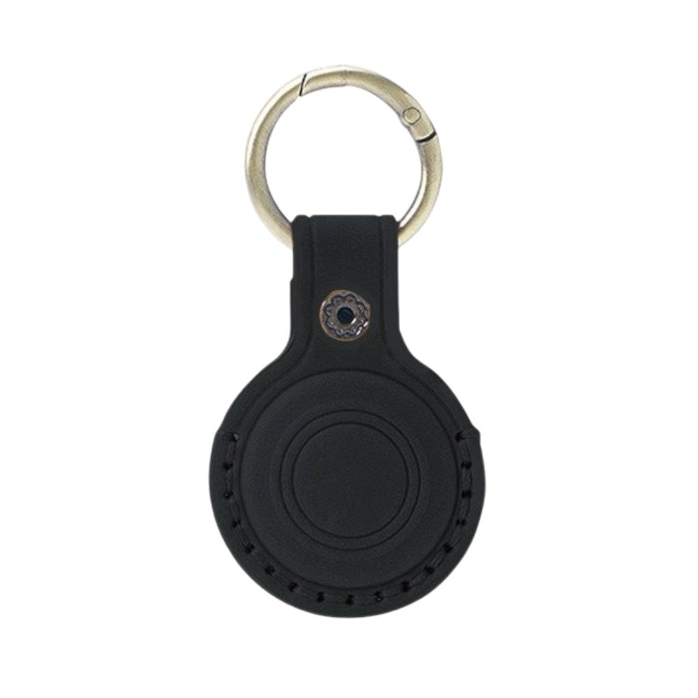 AirTag 1. & 2. Gen. Mobile Origin Genuine Leather Cover w. Keychain - Black