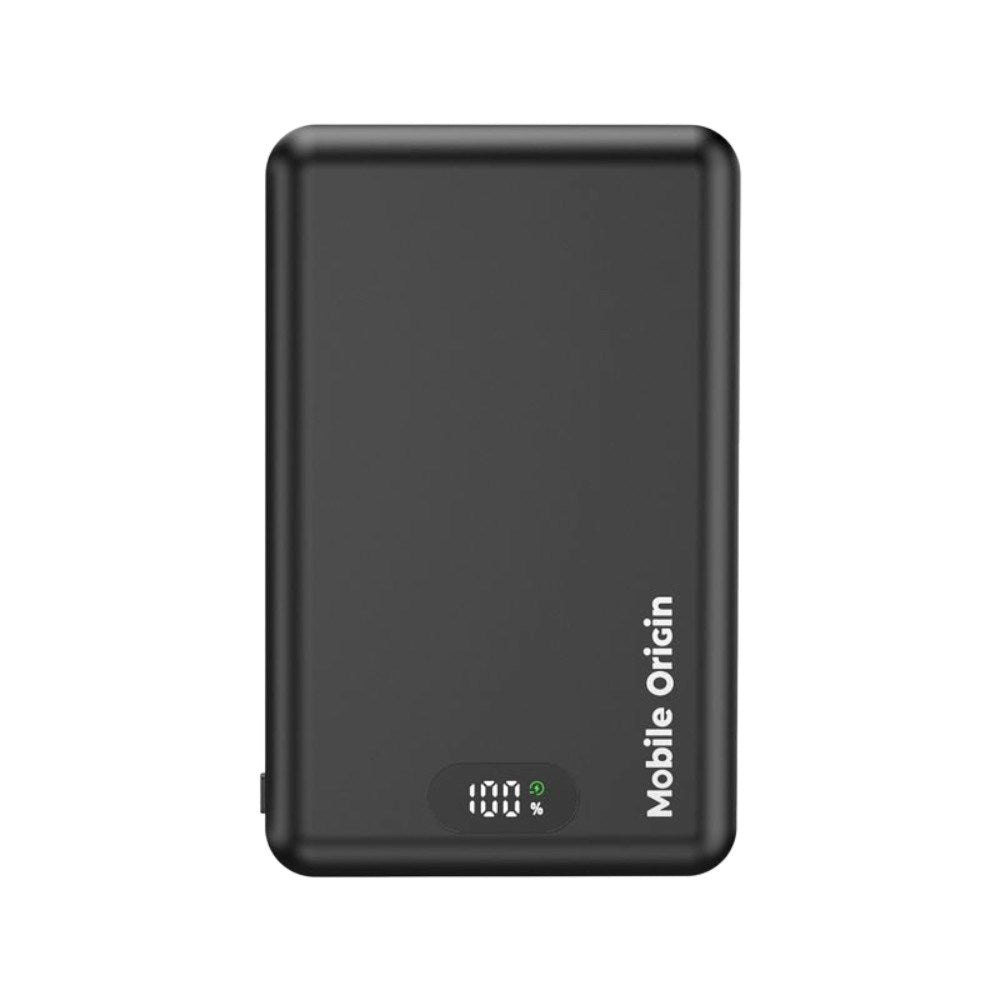 3-in-1 Power Bank 10000mAh Mobile Origin w. Wireless Charging – MagSafe Compatible – Black