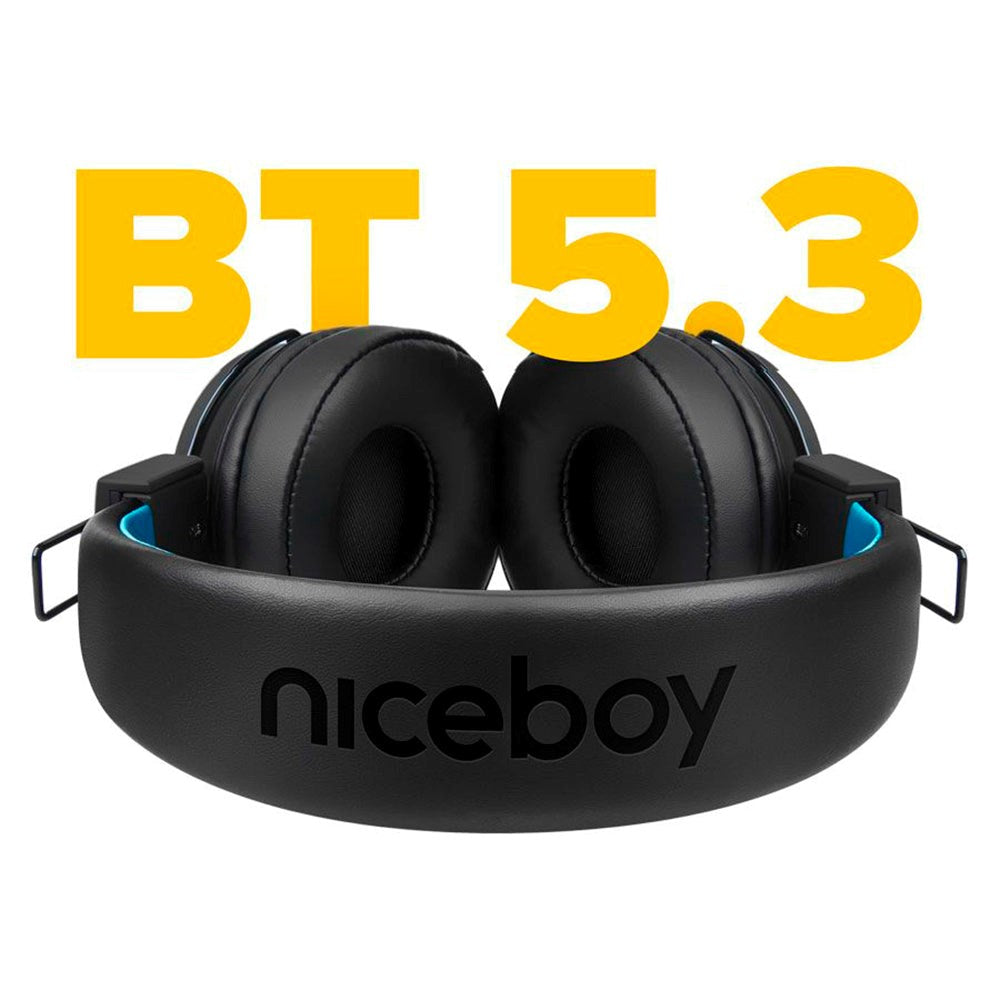 Niceboy Hive JOY 3 Bluetooth On-Ear Headphones - Blue / Black