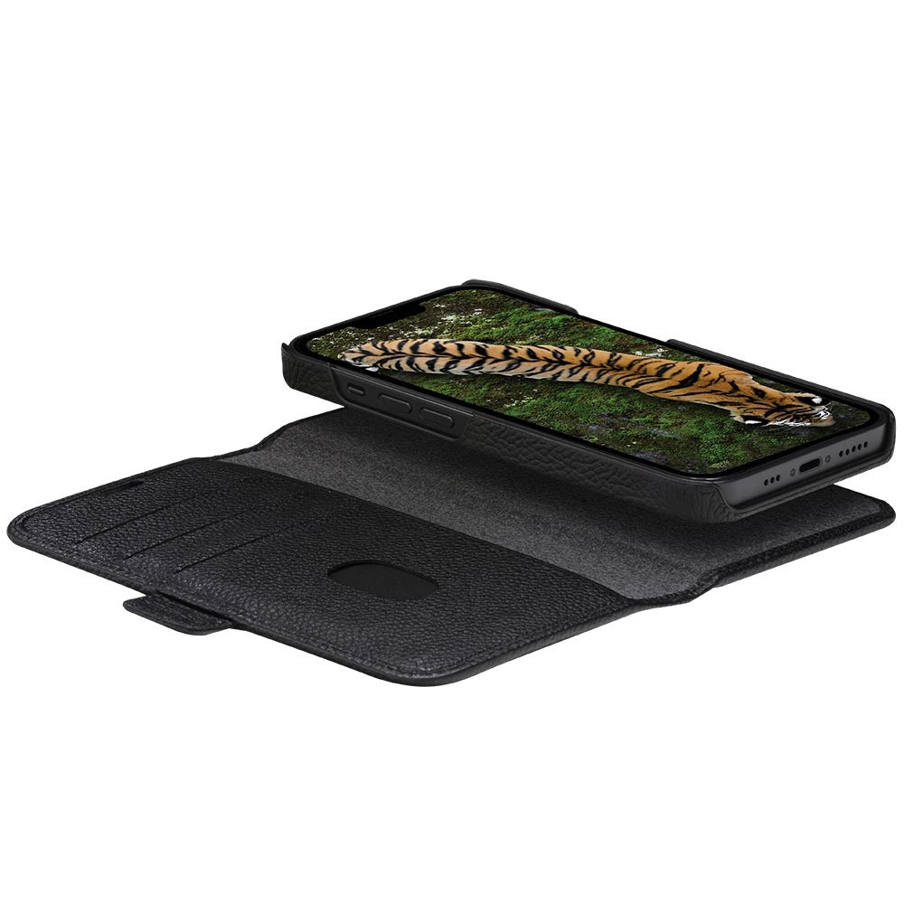 Dbramante1928 iPhone 14 Pro New York 2-in-1 Leather Flip Case - Black