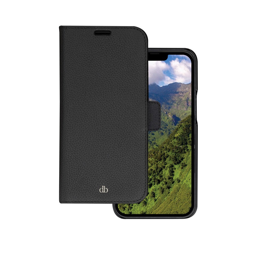 iPhone 14 Plus dbramante1928 New York 2-in-1 Genuine Leather Flip Case - Night Black