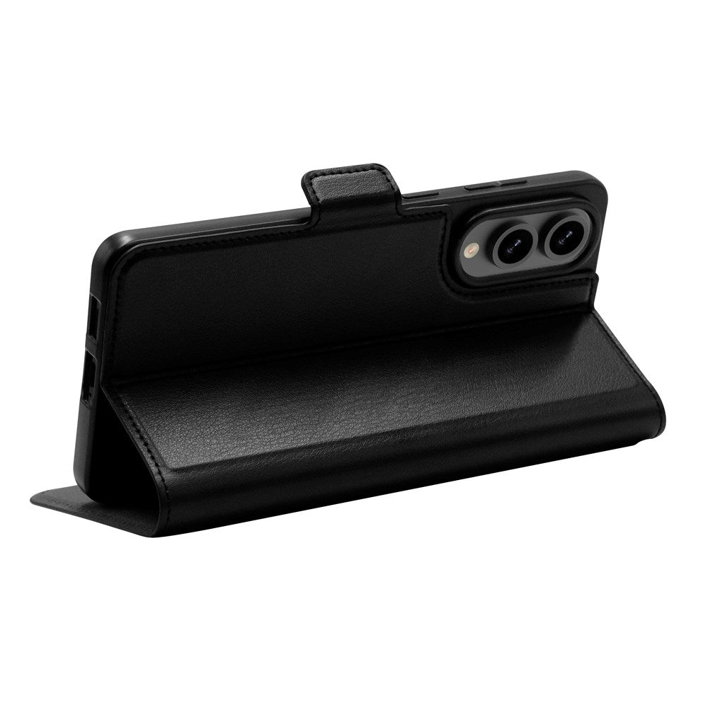 Samsung Galaxy S25 Edge dbramante1928 Oslo Pro Slim Recycled Plastic Flip Case with Card Holder - Black