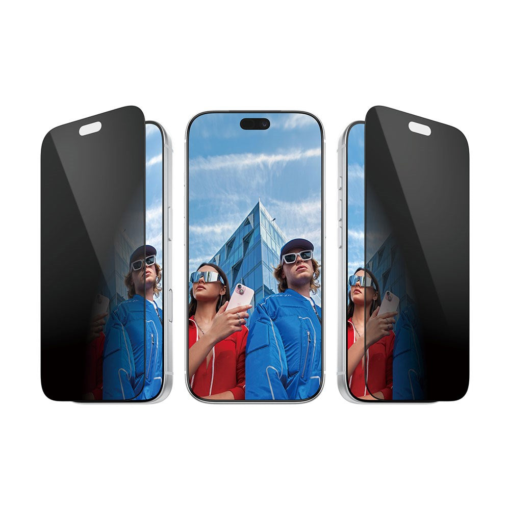 iPhone 18 Pro PanzerGlass Ultra Wide Fit Screen Protector Glass with FastFit In-A-Box - Privacy - Transparent