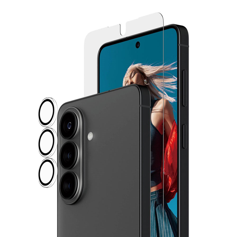 Samsung Galaxy S26 PanzerGlass Hoops 2-in-1 Bundle with EasyAligner / Screen Protection (UWF) / Hoops Camera Protection - Transparent