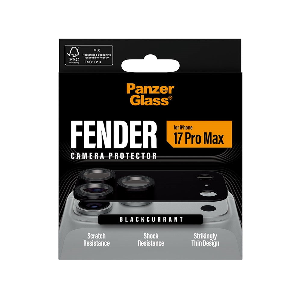 iPhone 17 Pro Max PanzerGlass FENDER Camera Lens Protection - Black