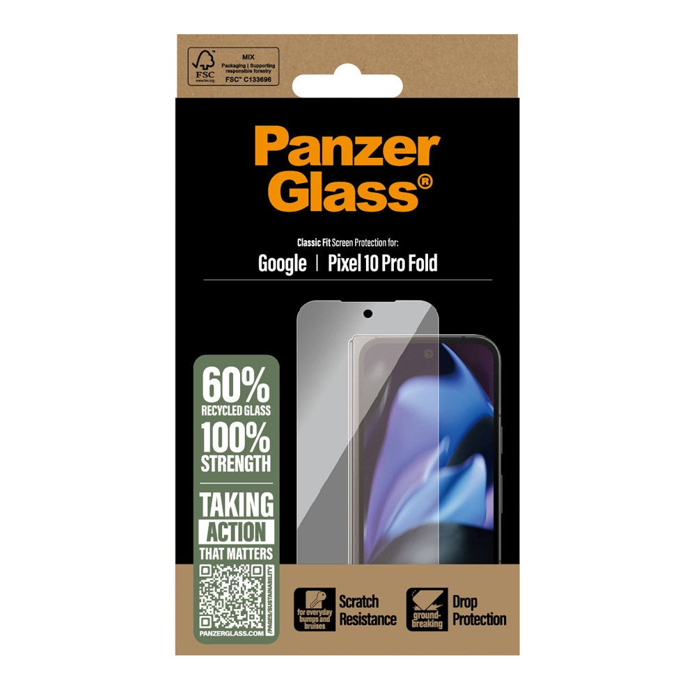 PanzerGlass Google Pixel 10 Pro Fold Screen Protector Glass - Ultra Wide Fit - Transparent