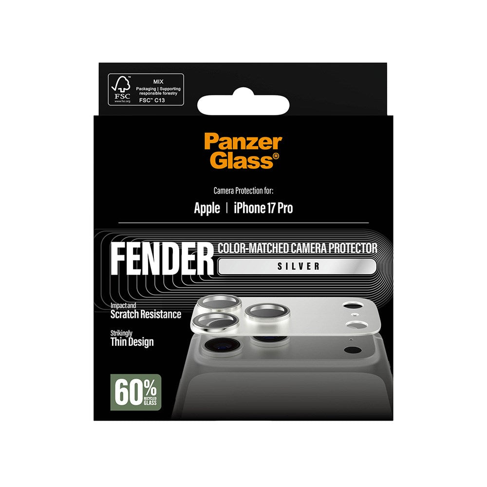 iPhone 17 Pro PanzerGlass FENDER Camera Lens Protection - Silver