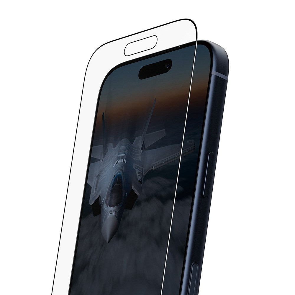 PanzerGlass iPhone 17 Pro Stealth Screen Protection - Ultra-Wide Fit - Transparent / Black Edge