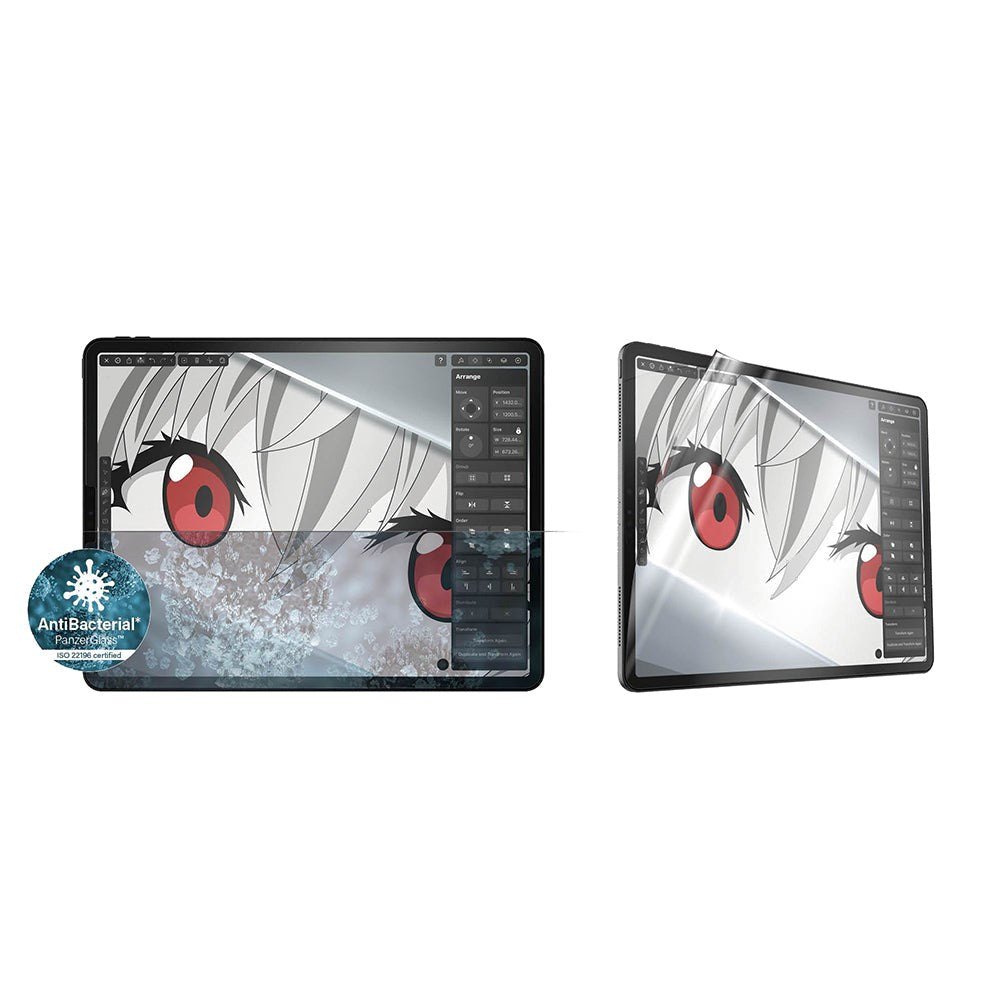 iPad Pro 12.9" (2022 / 2021 / 2020 / 2018) PanzerGlass Screen Protector AntiBacterial - GraphicPaper - Transparent