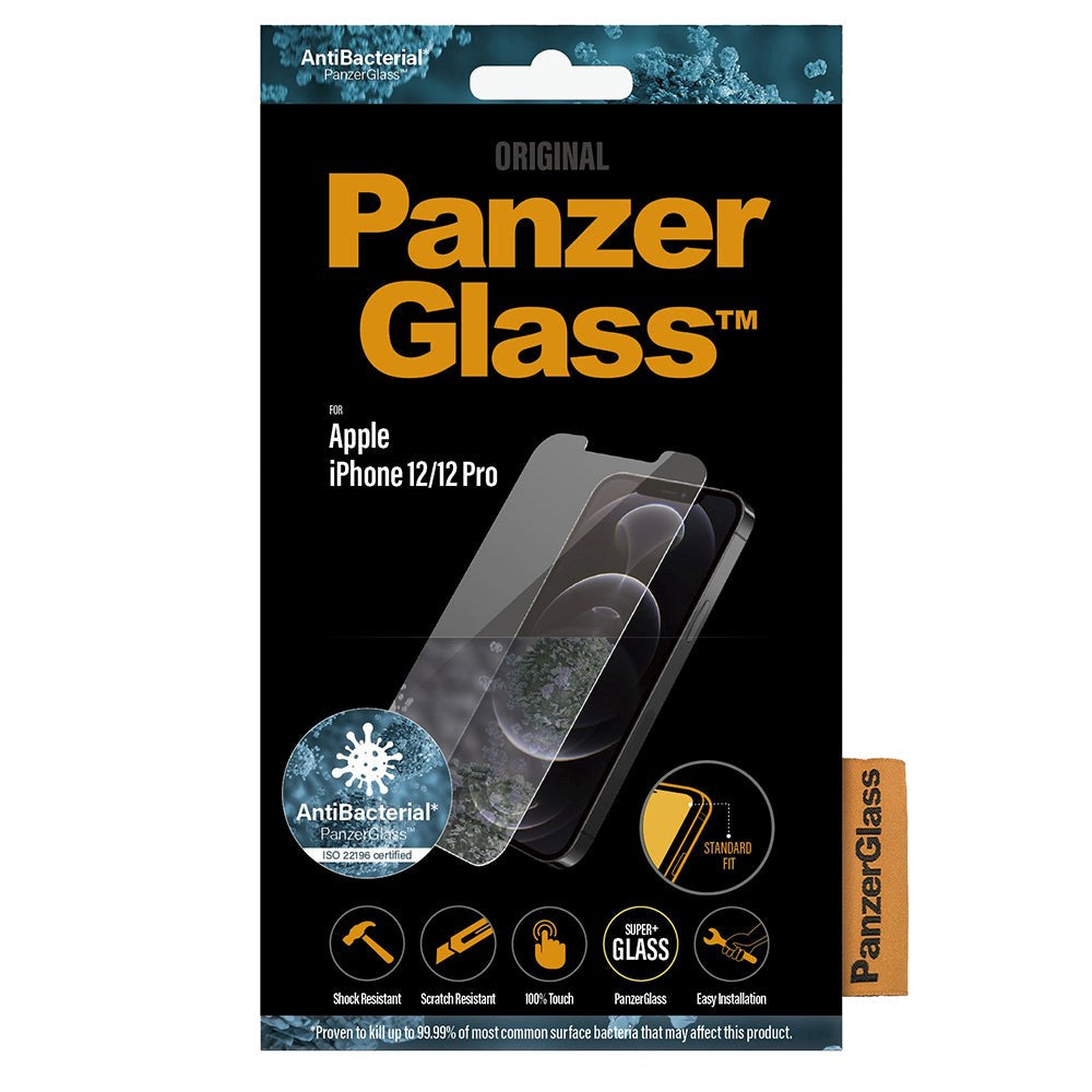 iPhone 12 / 12 Pro PanzerGlass Antibacterial Standard Fit Screen Protector - Transparent
