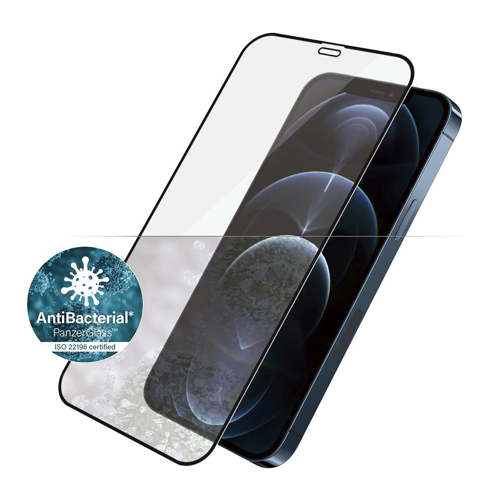 iPhone 12 Pro Max PanzerGlass Antibacterial Screen Protector - Case Friendly - Black