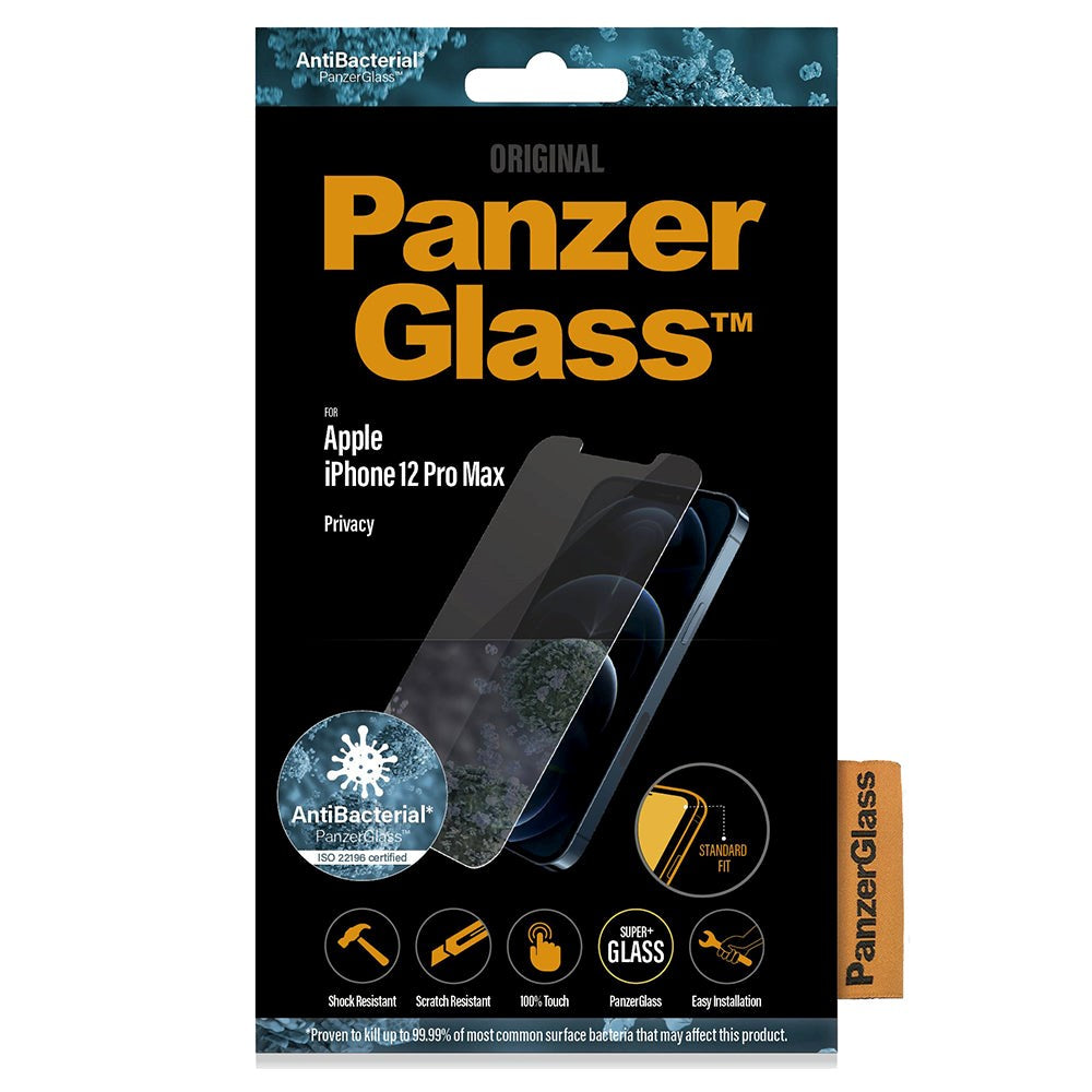 iPhone 12 Pro Max PanzerGlass Antibacterial Standard Fit Screen Protector - Privacy Glass - Transparent
