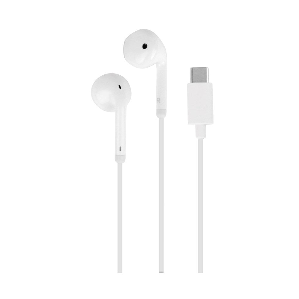 Puro USB-C Wired Stereo Earphones – Comfort, Clear Sound, and Ease of Use - White