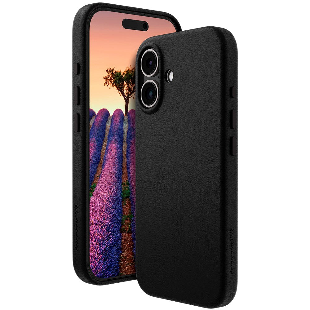 Dbramante1928 iPhone 16 Plus Roskilde Case - 100% Real Leather - MagSafe Compatible - Black