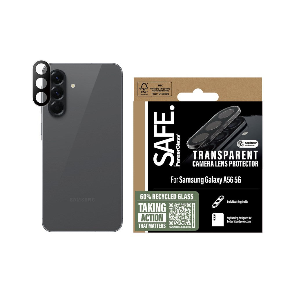 Samsung Galaxy A56 (5G) Safe By PanzerGlass Camera Protection - Recycled Glass - Transparent
