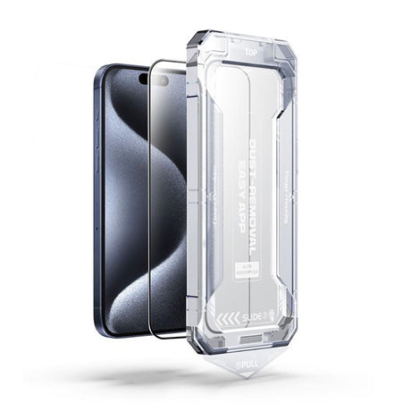 iPhone 16 Pro Mobile Origin Screen Protector Glass with Applicator - Transparent / Black Edge