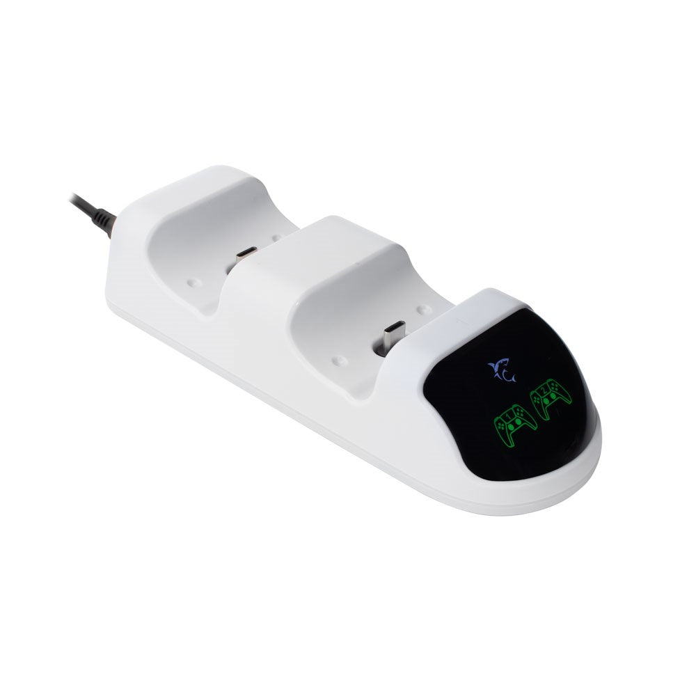White Shark TAKEDOWN Charging Dock for PS5 Controller – White
