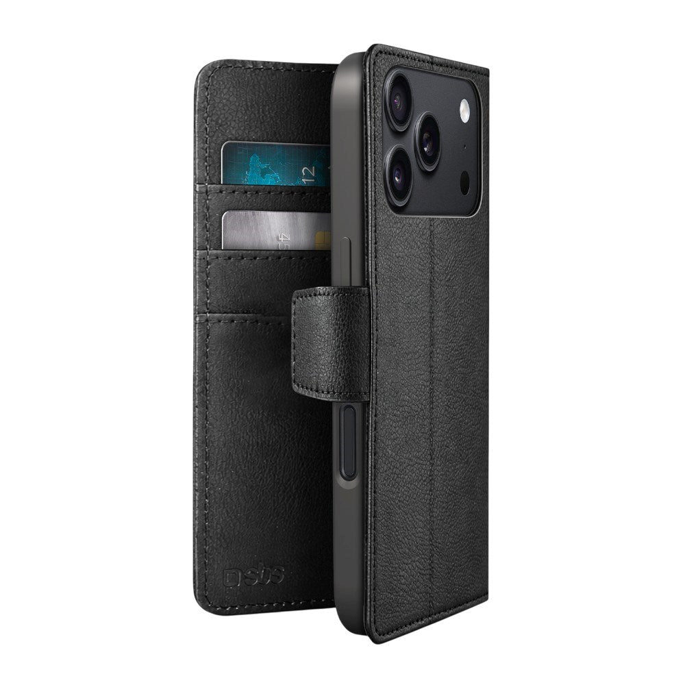 iPhone 18 Pro SBS Wallet Classic Flip Case - Black