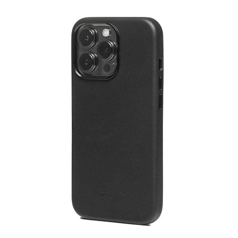 iPhone 13 Pro Trunk Genuine Leather Case - Black