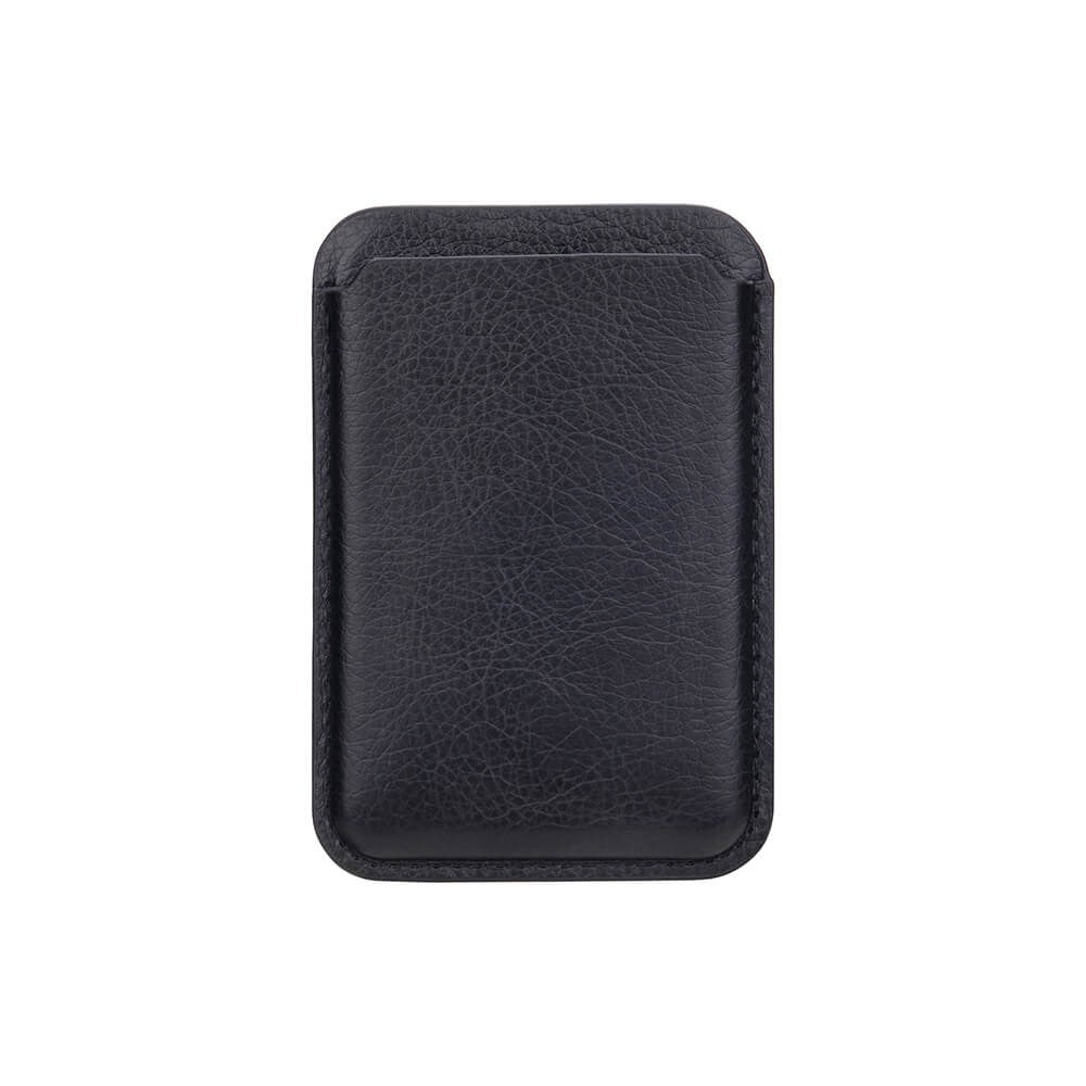 Onsala Card Holder Magnetic Faux Leather - MagSafe Compatible - Black