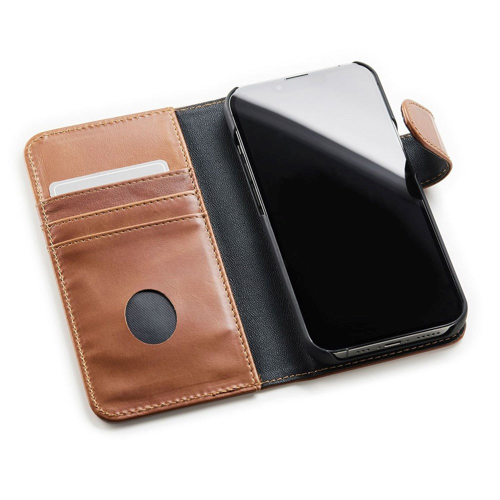 iPhone 13 Pro Trunk 2-i-1 Leather Flip Case w. Wallet - Brown