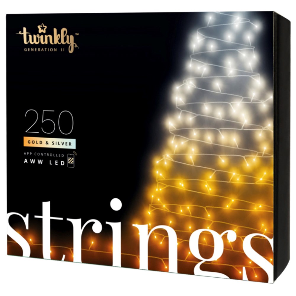 Twinkly 250-Led AWW 20m Light String - Black Wire