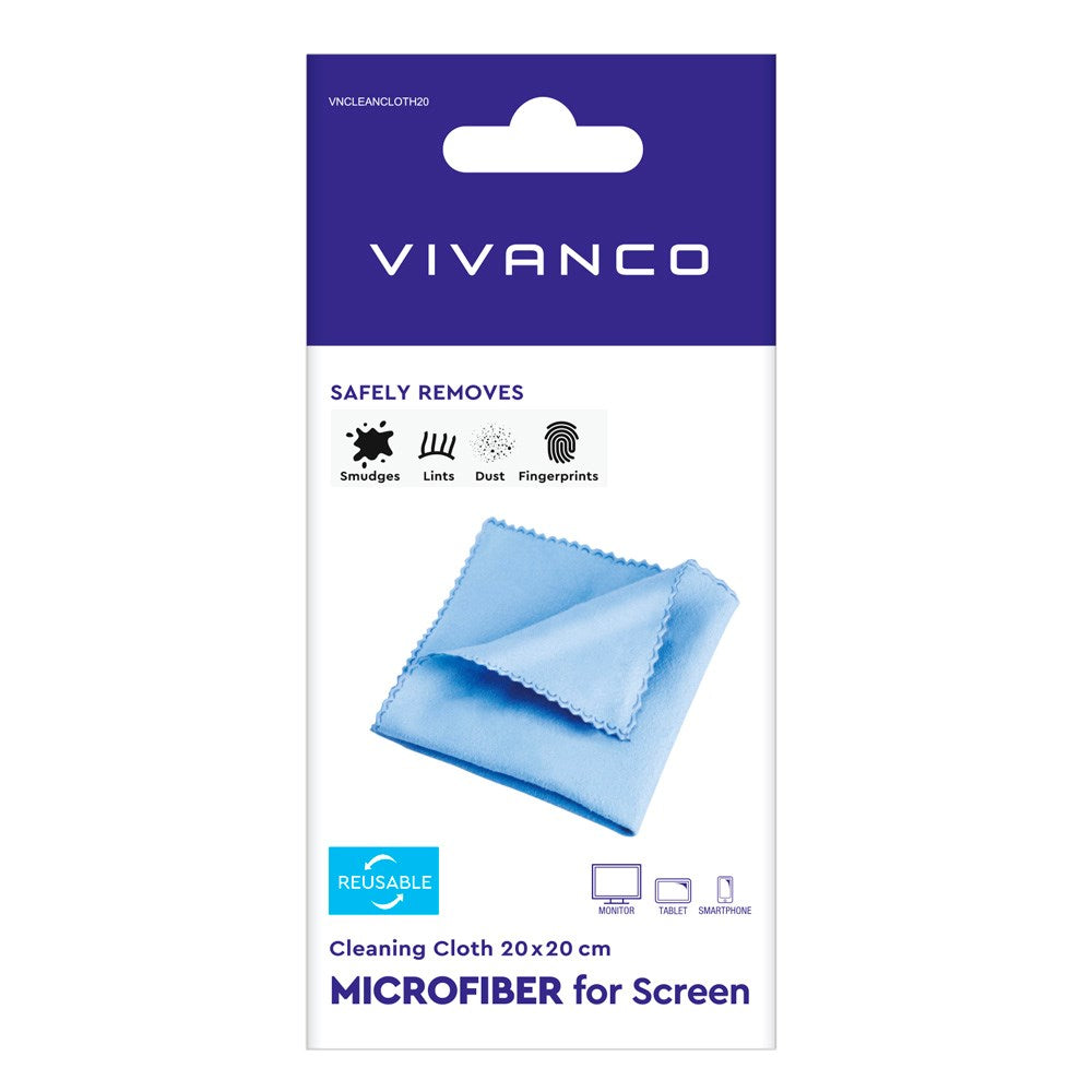 Vivanco Reusable Microfiber Cloth 20x20 cm