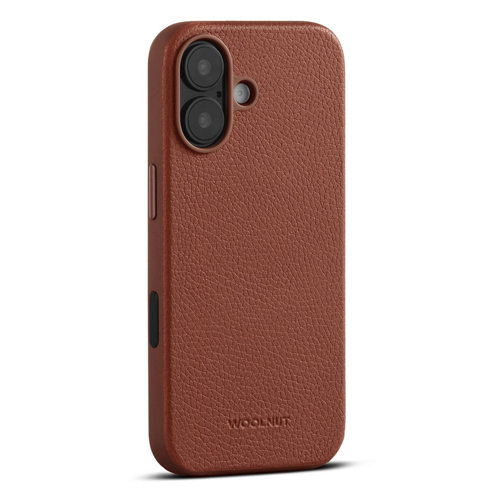 WOOLNUT iPhone 17 Full Grain Leather Case - MagSafe Compatible - Brown