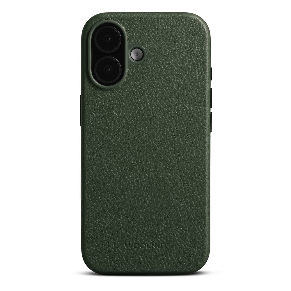 WOOLNUT iPhone 17 Full Grain Leather Case - MagSafe Compatible - Green