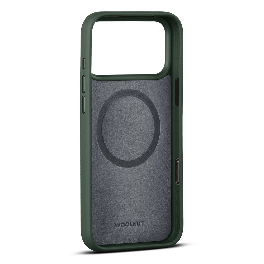 WOOLNUT iPhone 17 Pro Max Full Grain Leather Case - MagSafe Compatible - Green