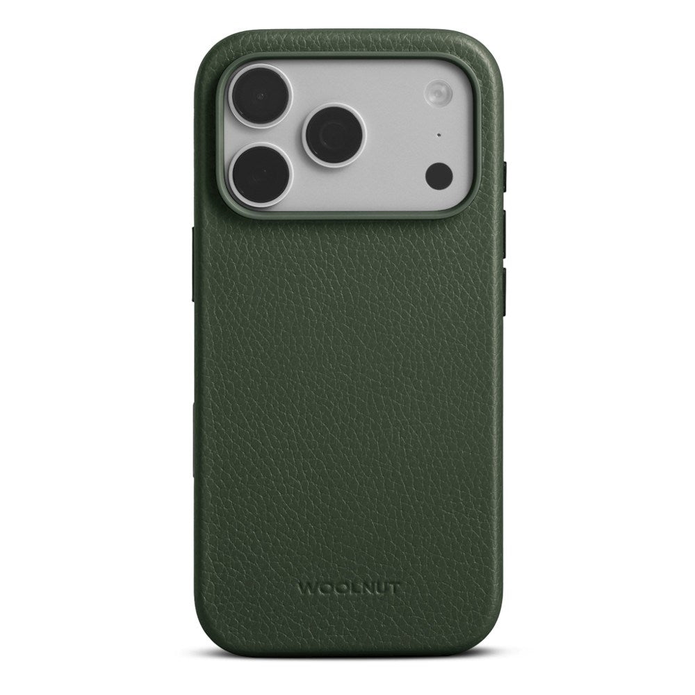 iPhone 18 Pro Max WOOLNUT Genuine Leather Case - MagSafe Compatible - Green