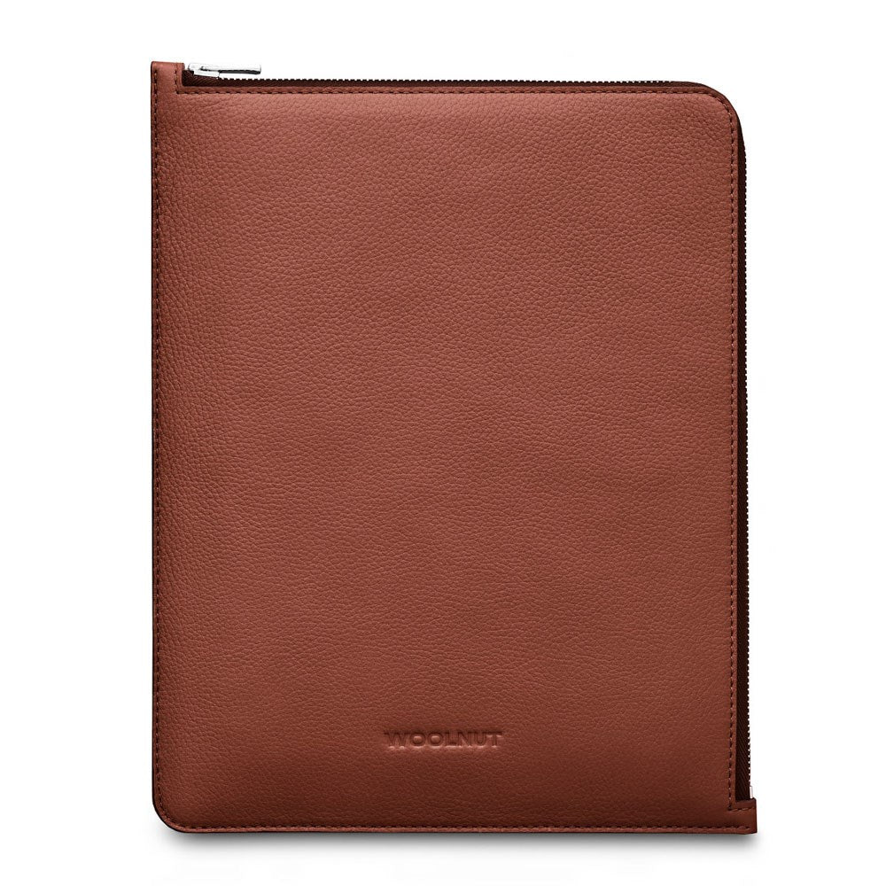 Woolnut iPad / Tablet (23 x 29 cm) Genuine Leather Folio Sleeve - Brown