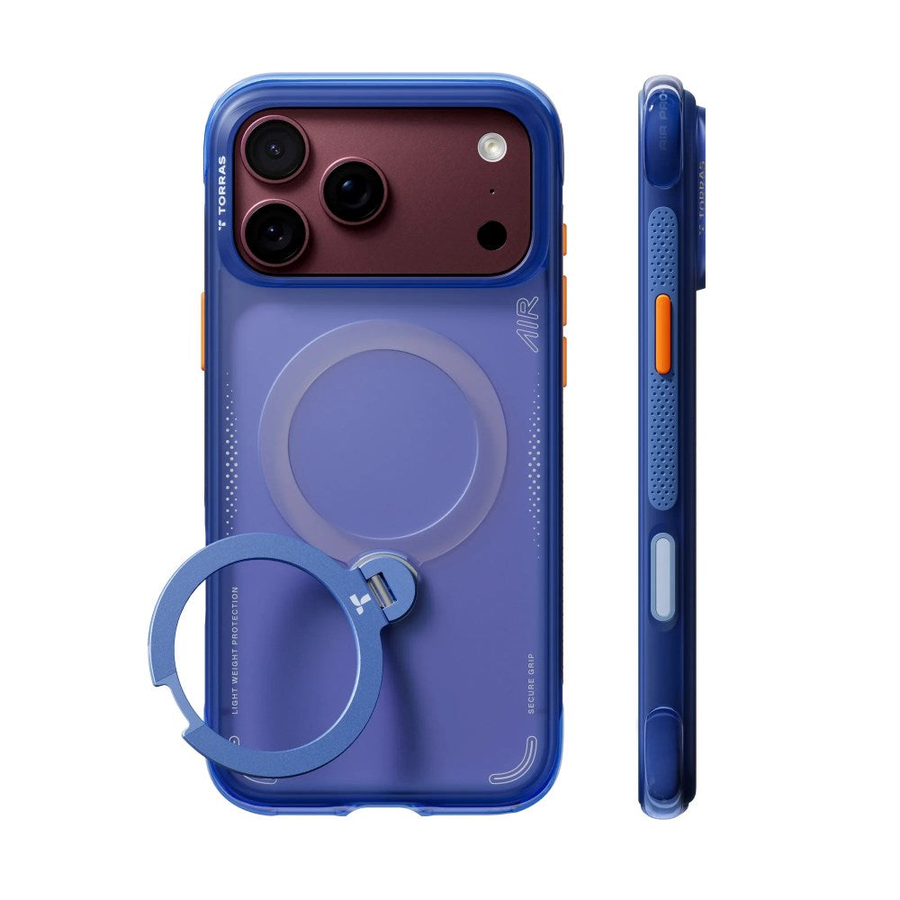 iPhone 18 Pro / 17 Pro TORRAS Ostand Q3 Air Case - MagSafe Compatible - Arctic Blue