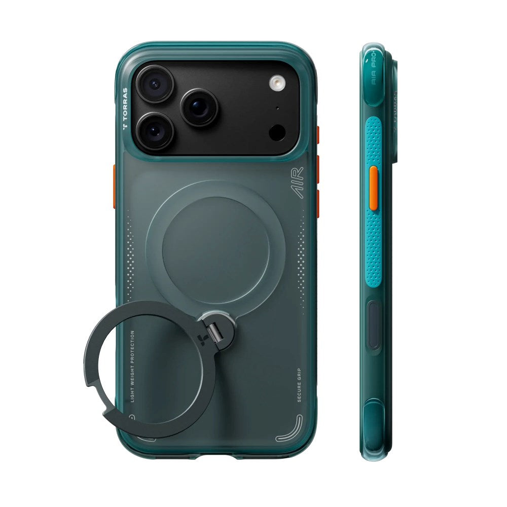 iPhone 18 Pro Max / 17 Pro Max TORRAS Ostand Q3 Air Case - MagSafe Compatible - Green