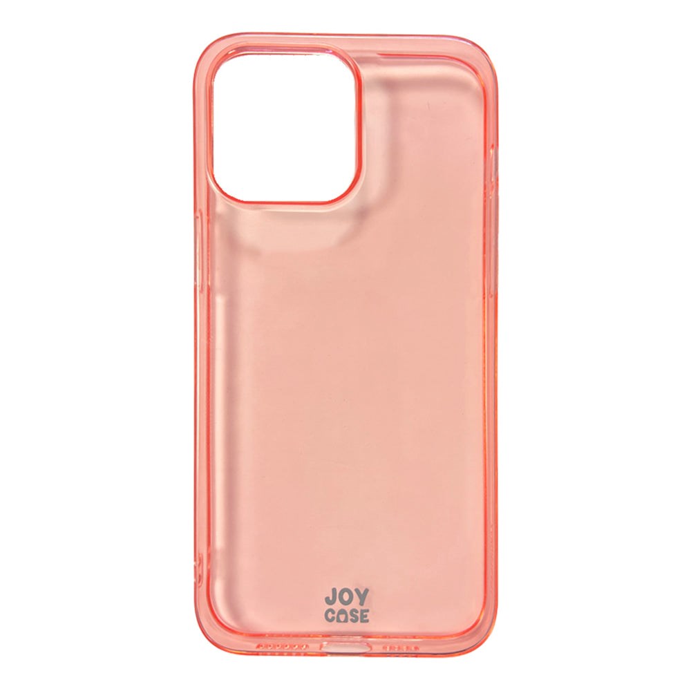 iPhone 14 Pro Max Joy Case Flexible Plastic Case - Transparent / Pink