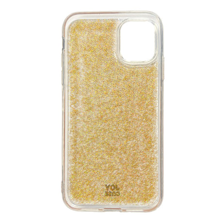 iPhone 11 Joy Case Hybrid Glitter Case - Transparent / Gold