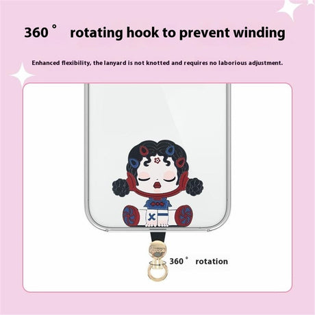 Insert Plate for Mobile Strap - Cartoon Design - White Bear