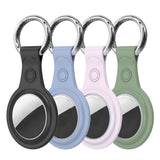DUX DUCIS AirTag Plastic Keychain w. Carabiner - 4-Pack - Black / Blue / Purple / Green