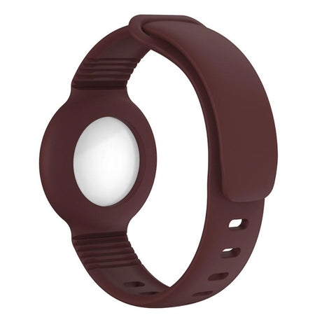 AirTag Silicone Wristband - Dark Red