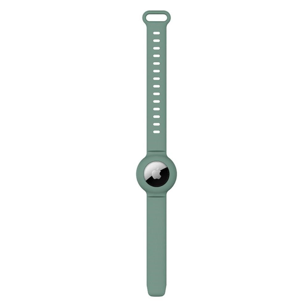 AirTag Silicone Wristband - Dark Green