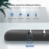 Flexible & Self-Adhesive Cable Holder with 7 Slots - Black