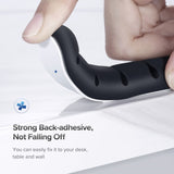 Flexible & Self-Adhesive Cable Holder with 7 Slots - Black